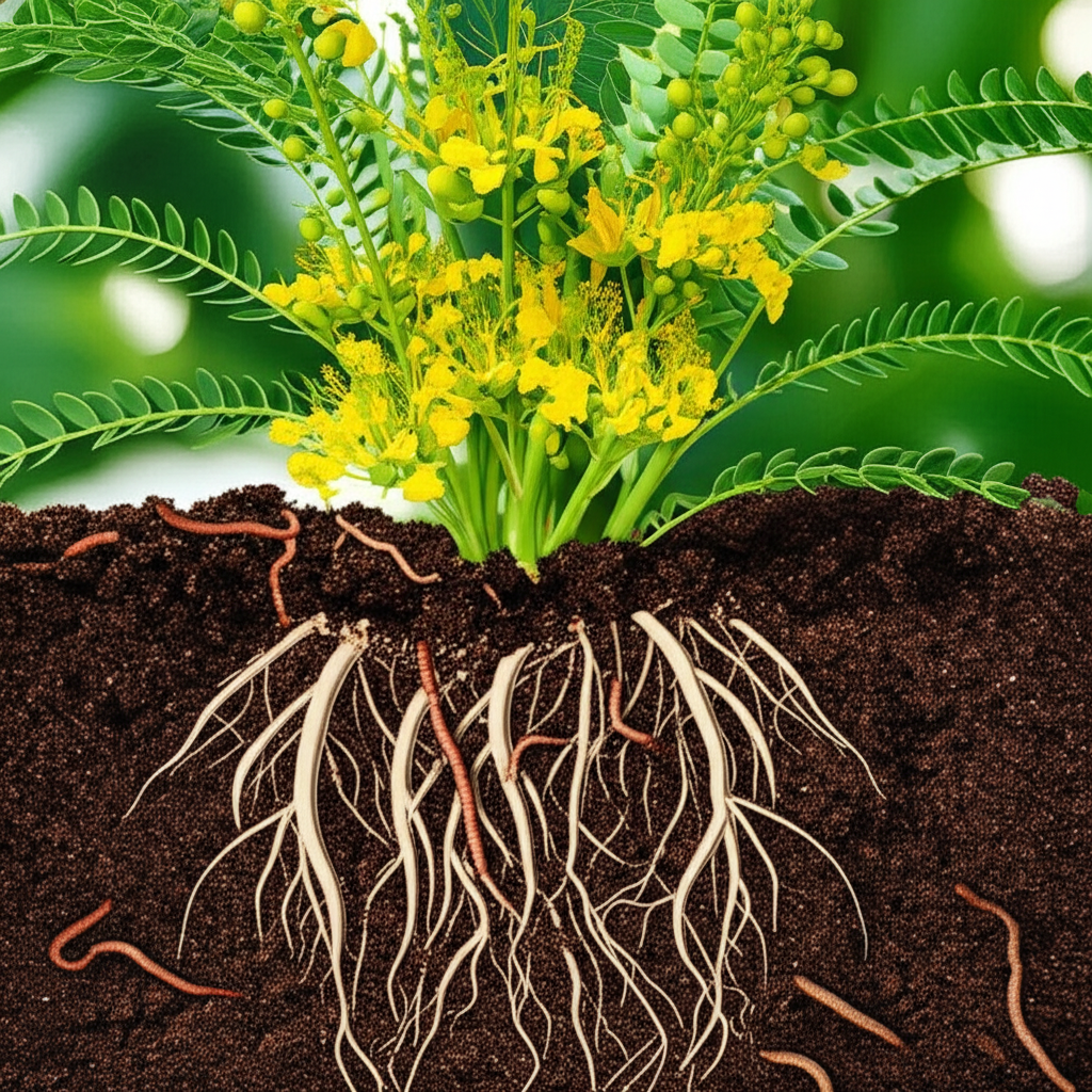 Generate a high-quality, relevant image prompt for an article about: Candle Bush: **Stunning** Soil