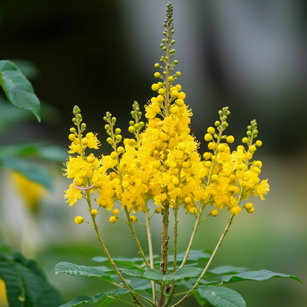 Generate a high-quality, relevant image prompt for an article about: Candle Bush: Natural Anxiety Re