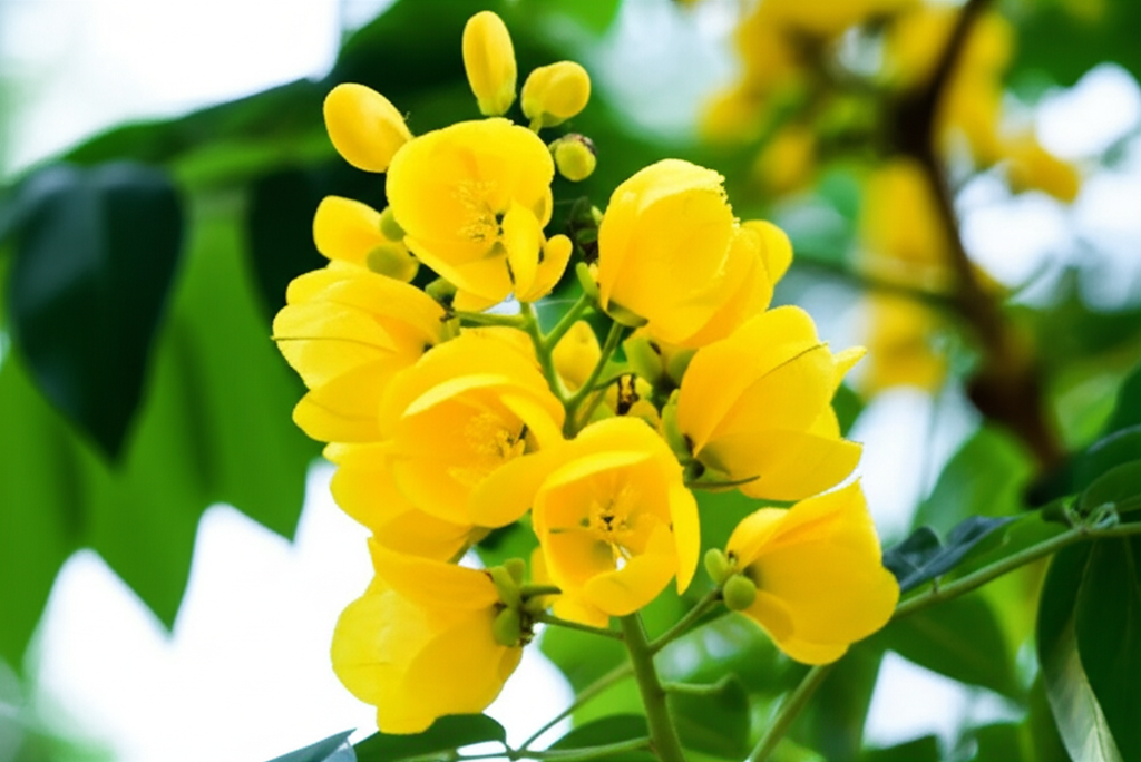 Generate a high-quality, relevant image prompt for an article about: Candle Bush: Healing Power Reve