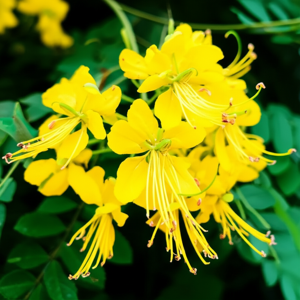 Generate a high-quality, relevant image prompt for an article about: Candle Bush: Stunning Holistic