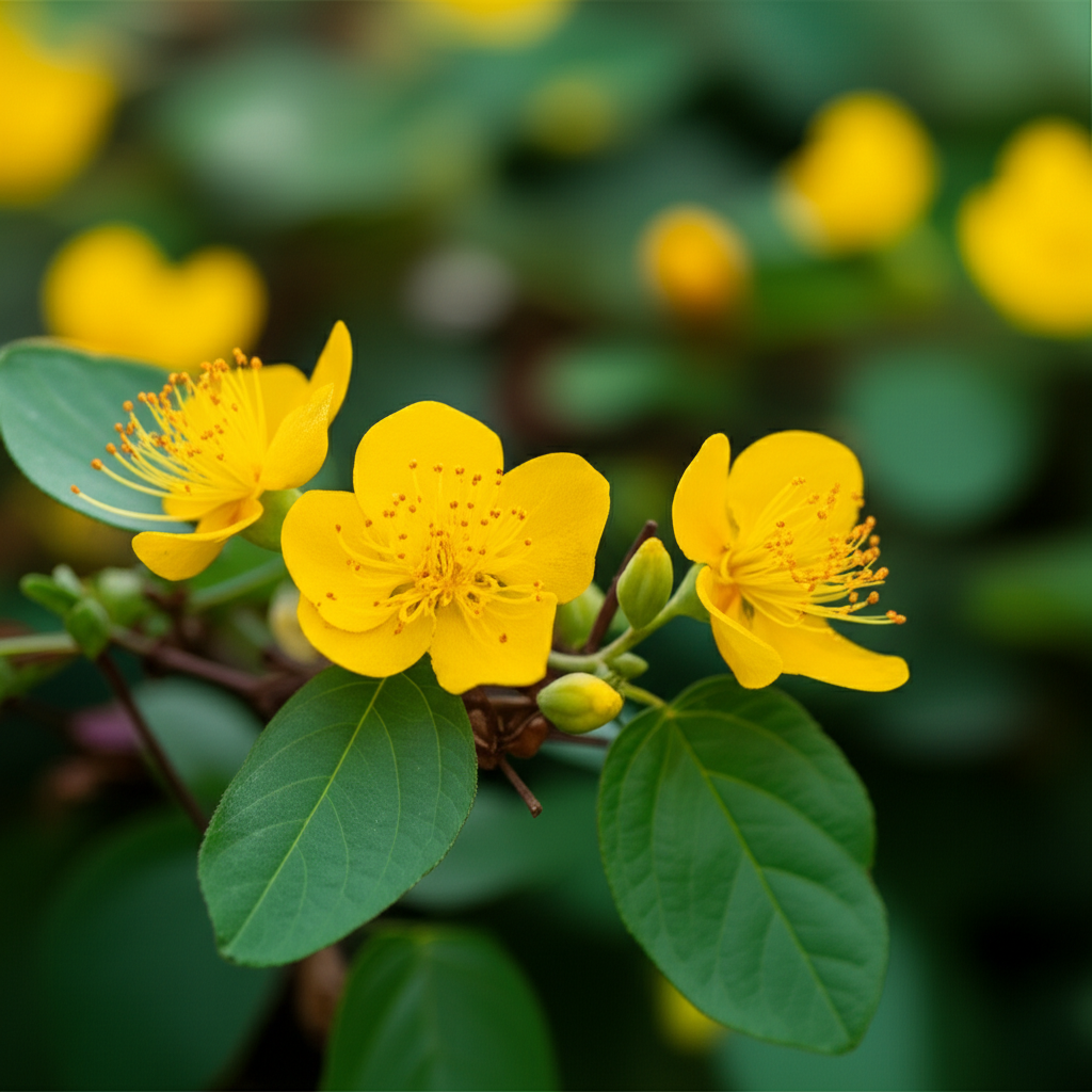 Generate a high-quality, relevant image prompt for an article about: Candle Bush for Stress Relief: