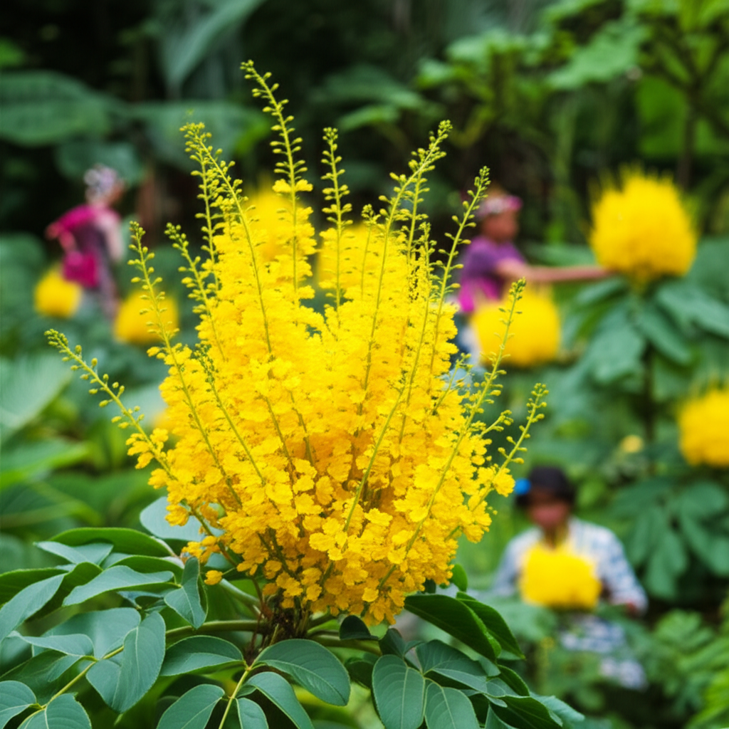 Generate a high-quality, relevant image prompt for an article about: Candle Bush Folklore: Amazing T
