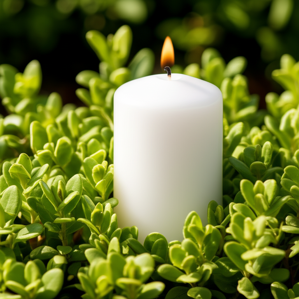 Generate a high-quality, relevant image prompt for an article about: Spiritual Candle Bush: Effortle