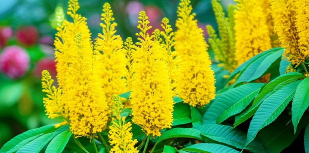Generate a high-quality, relevant image prompt for an article about: Candle Bush Myths: Stunning Gar