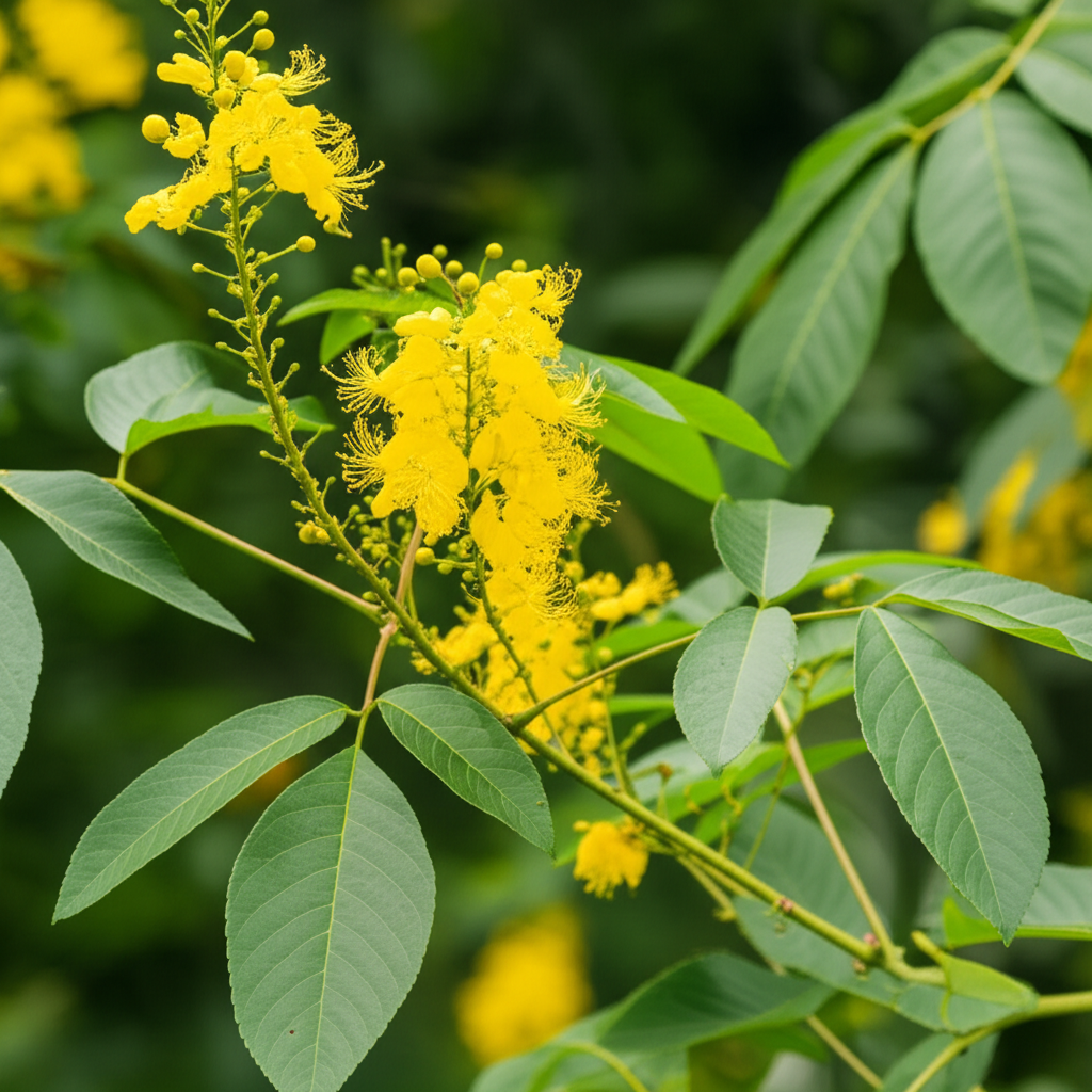 Generate a high-quality, relevant image prompt for an article about: Candle Bush: Sustainable Living