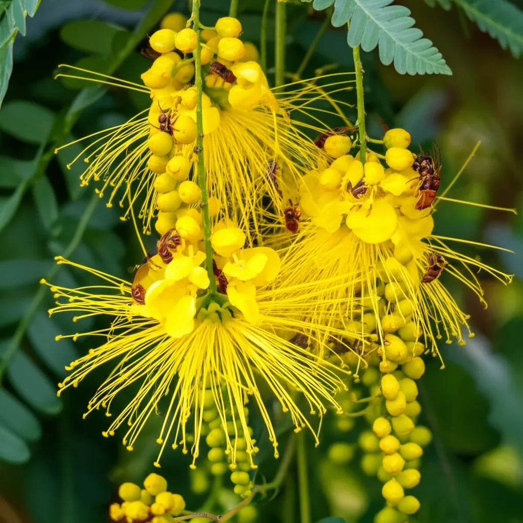 Generate a high-quality, relevant image prompt for an article about: Candle Bush: Attract Predators