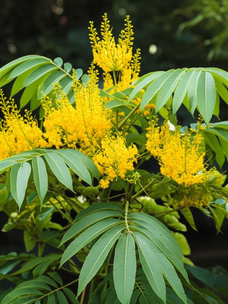 Generate a high-quality, relevant image prompt for an article about: Candle Bush: Stunning, Adaptabl