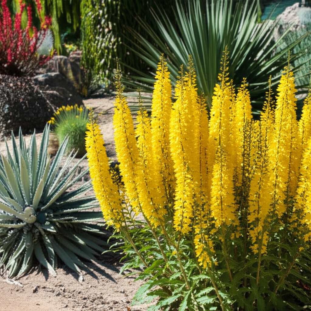 Generate a high-quality, relevant image prompt for an article about: Candle Bush: Stunning Drought T