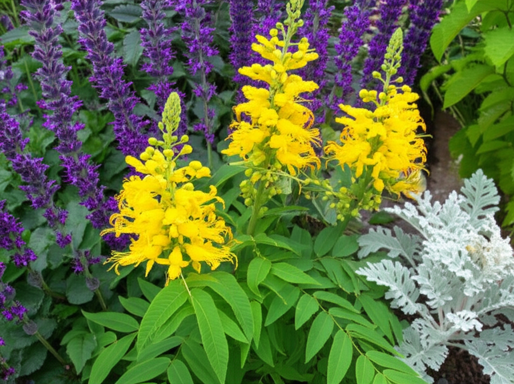 Generate a high-quality, relevant image prompt for an article about: Candle Bush: Stunning Flower Pa