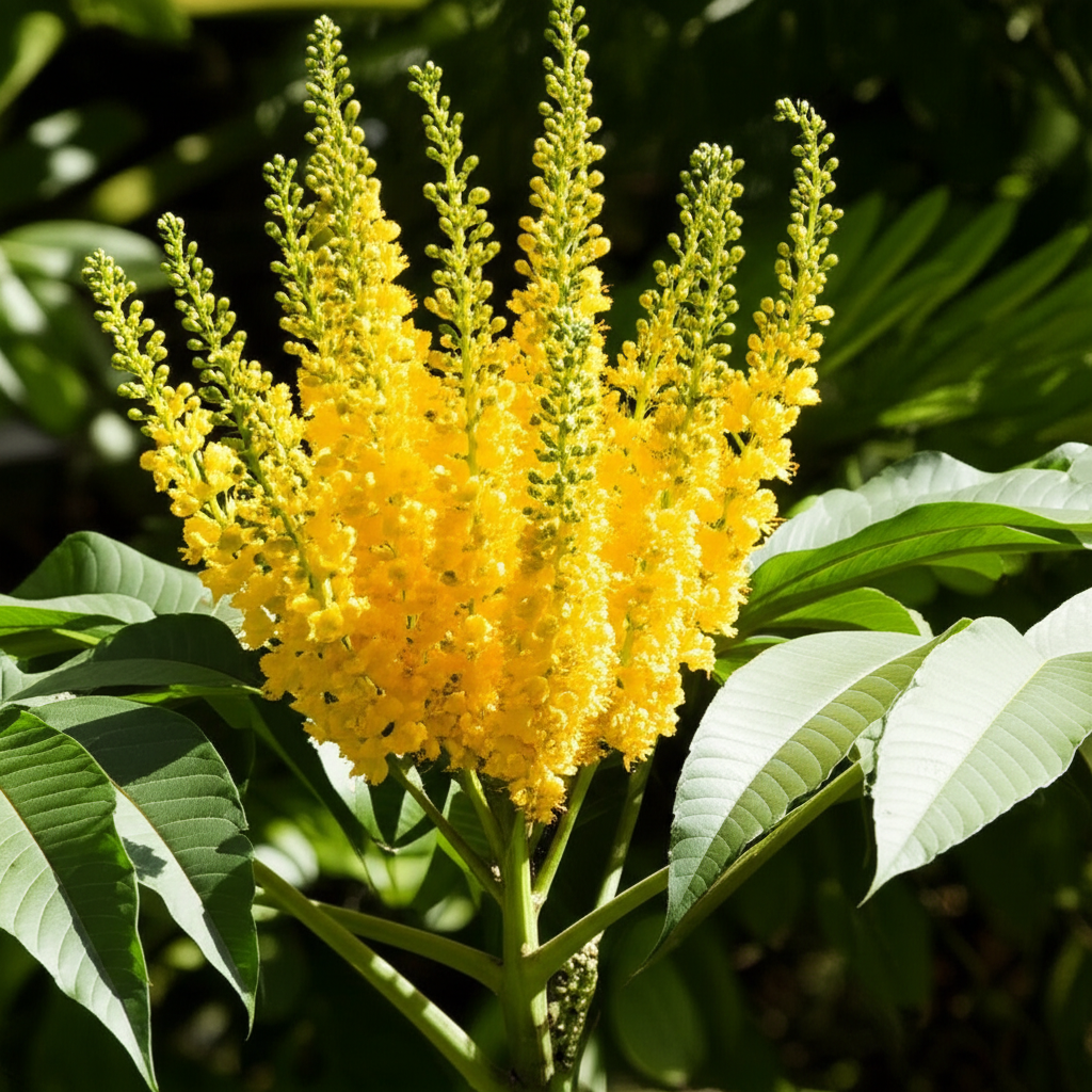 Generate a high-quality, relevant image prompt for an article about: Candle Bush: Stunning Low-Light
