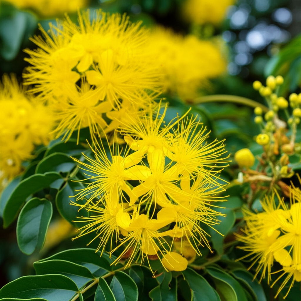 Generate a high-quality, relevant image prompt for an article about: Candle Bush: Stunning Ornamenta