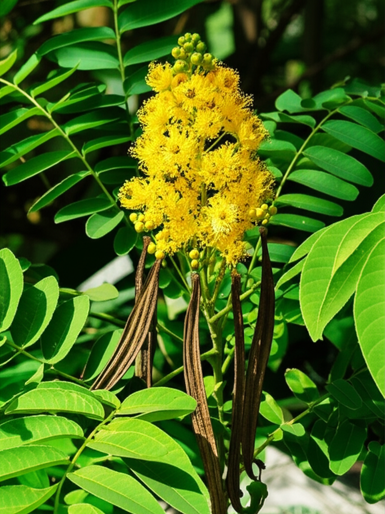 Generate a high-quality, relevant image prompt for an article about: Candle Bush: Stunning Garden Ac