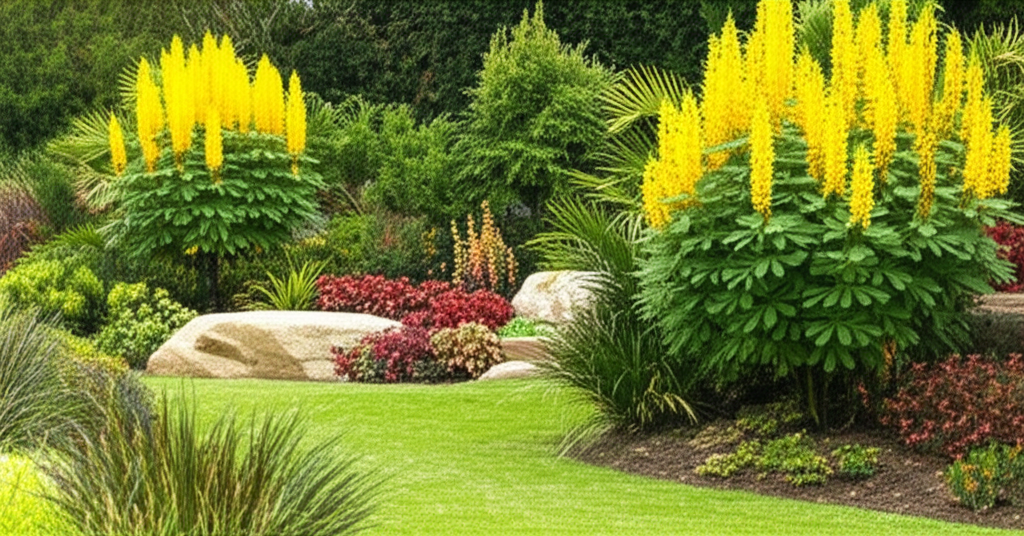 Generate a high-quality, relevant image prompt for an article about: Candle Bush Combos: Stunning Ga