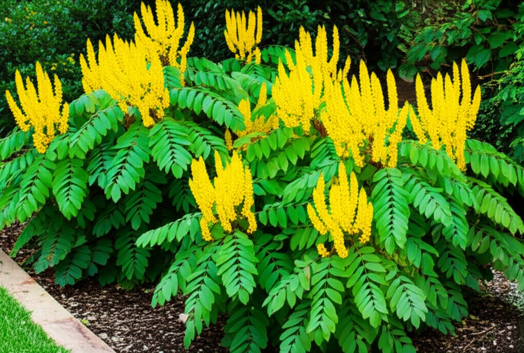 Generate a high-quality, relevant image prompt for an article about: Candle Bush Landscaping: Stunni