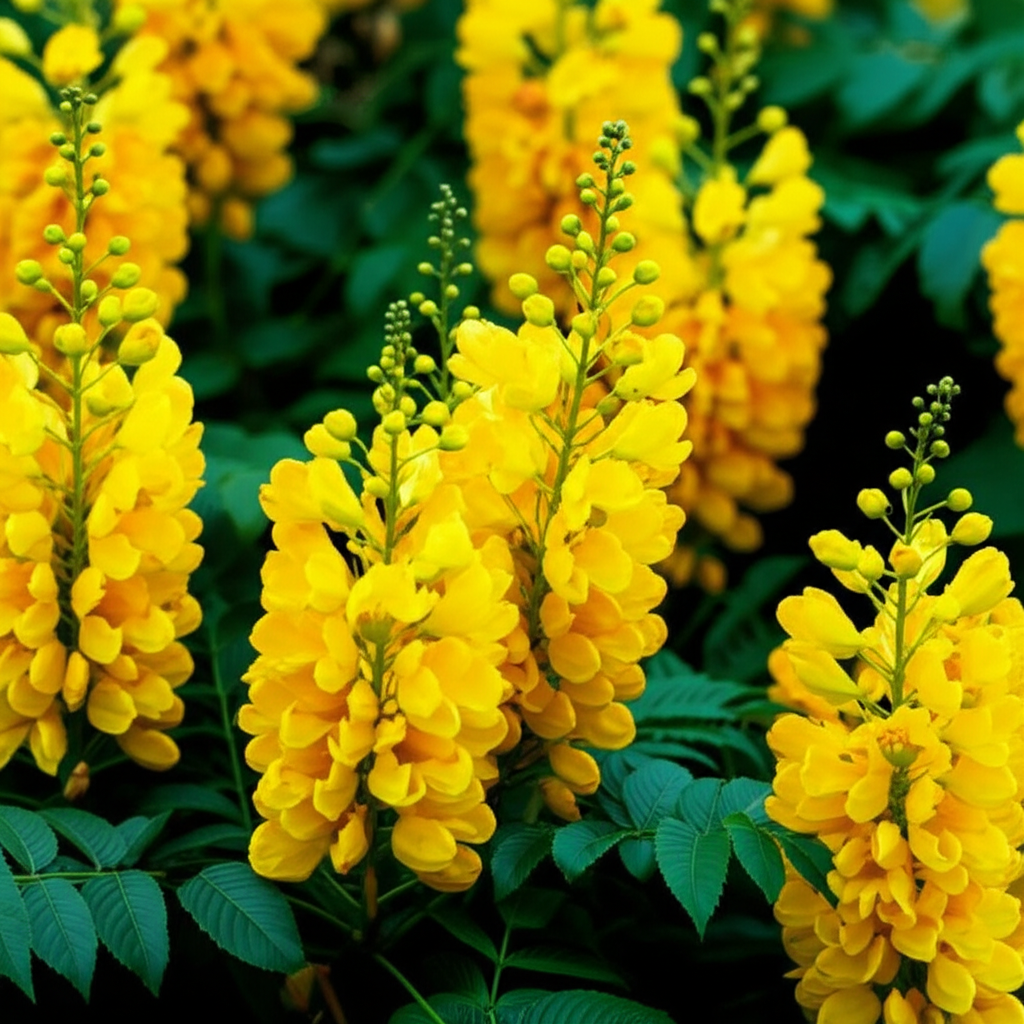 Generate a high-quality, relevant image prompt for an article about: Candle Bush for Cutting Gardens