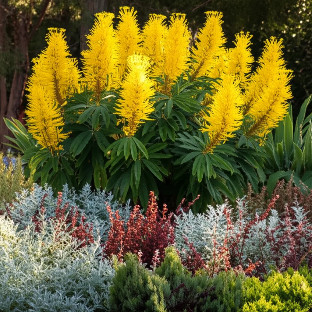 Generate a high-quality, relevant image prompt for an article about: Candle Bush: Stunning Low-Water