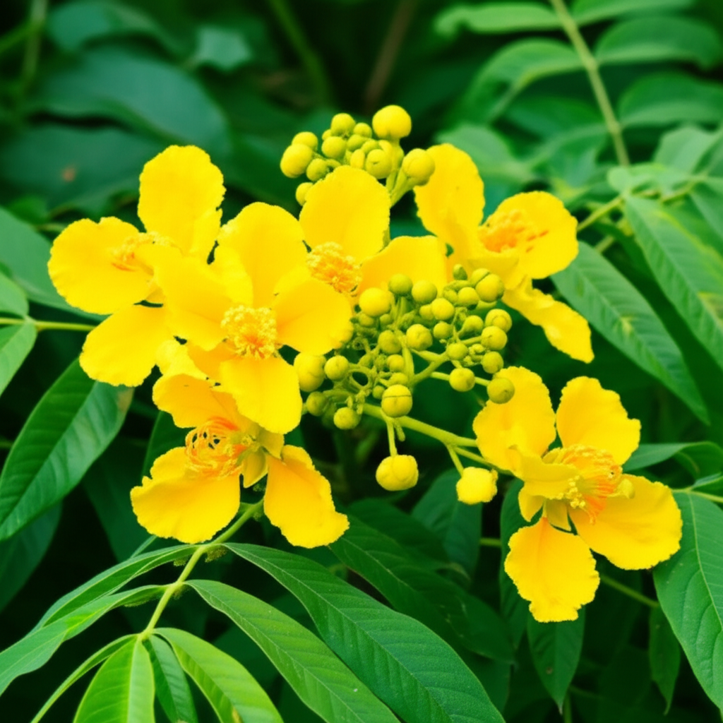 Generate a high-quality, relevant image prompt for an article about: Candle Bush: Effortless Low-Mai