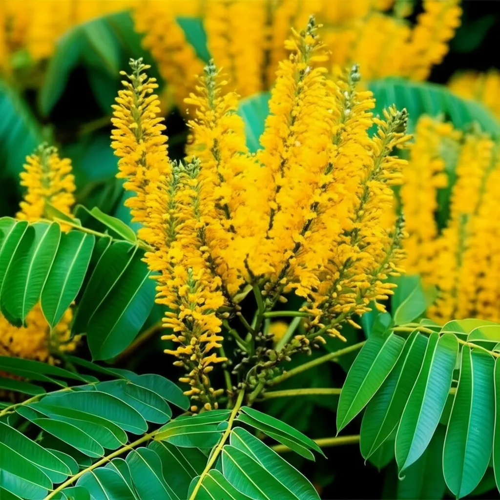 Generate a high-quality, relevant image prompt for an article about: Candle Bush: Effortless Garden