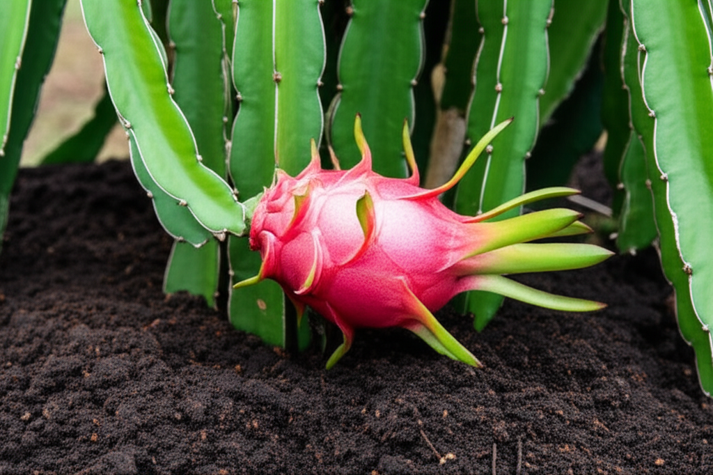 Generate a high-quality, relevant image prompt for an article about: Dragon Fruit Soil: Best Conditi