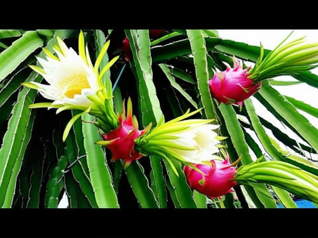 Generate a high-quality, relevant image prompt for an article about: Growing Dragon Fruit Cactus: Ea