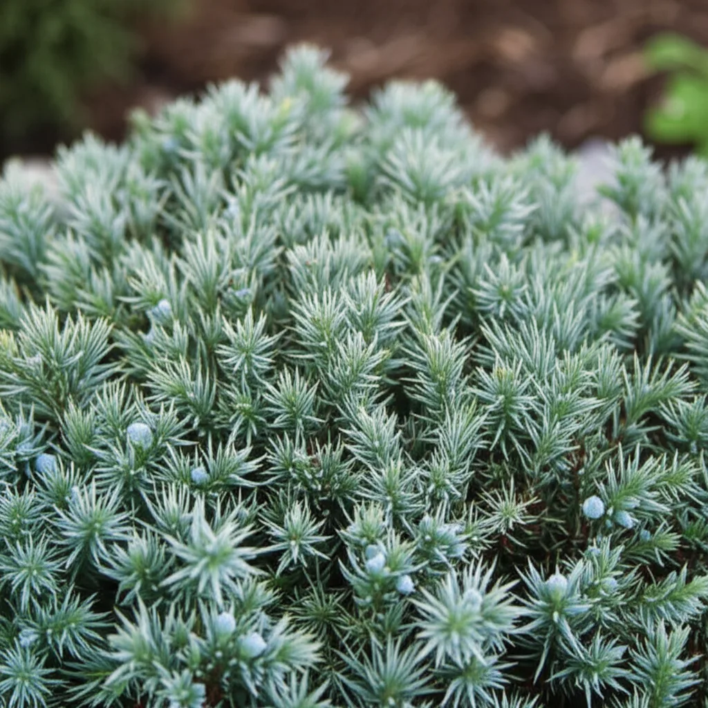 Generate an eye-catching, high-quality featured image prompt for a blog post about: Blue Star Junipe
