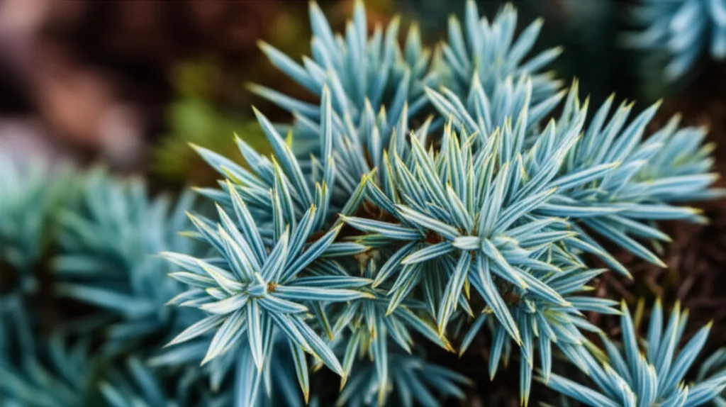 Generate an eye-catching, high-quality featured image prompt for a blog post about: Blue Star Junipe