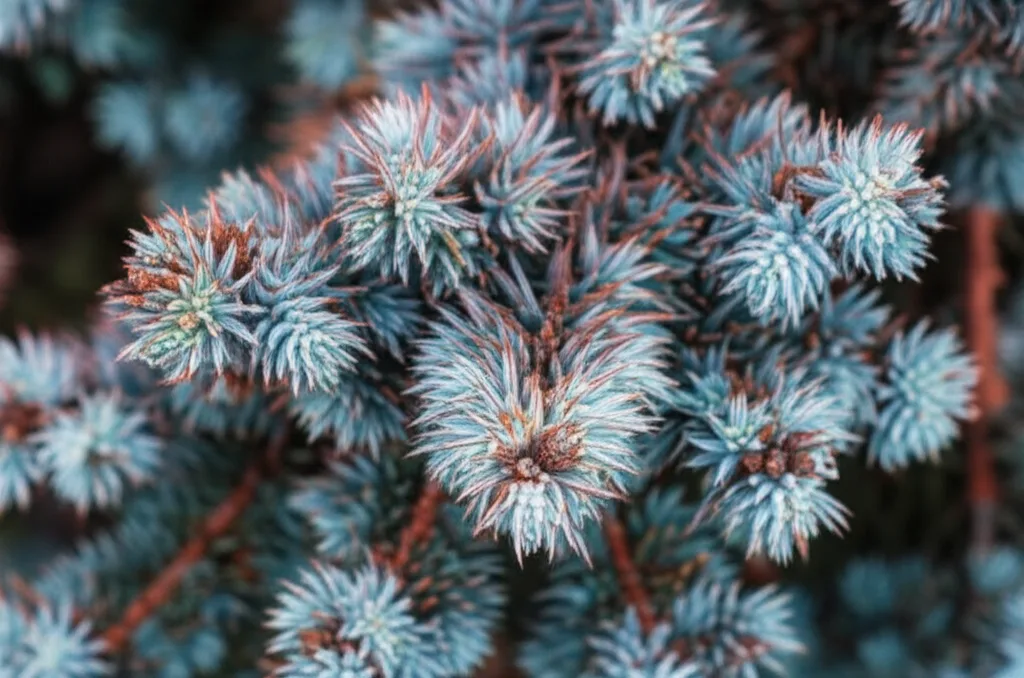 Generate an eye-catching, high-quality featured image prompt for a blog post about: Blue Star Junipe