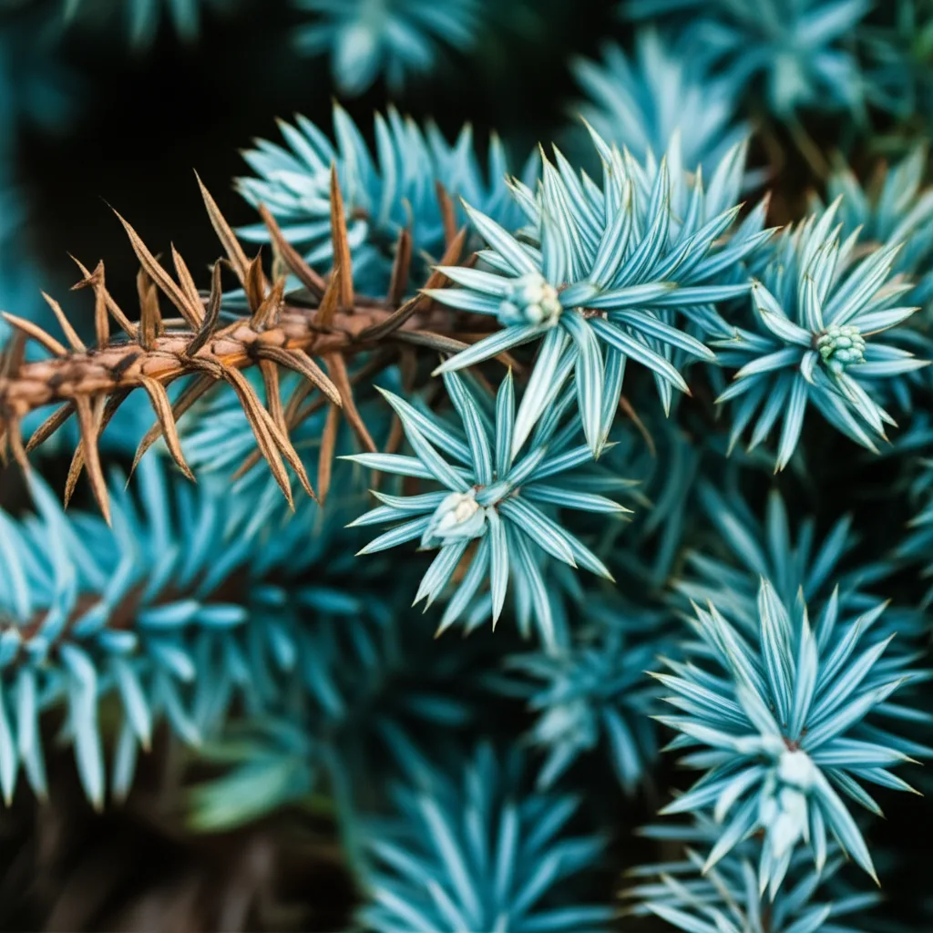 Generate an eye-catching, high-quality featured image prompt for a blog post about: Blue Star Junipe