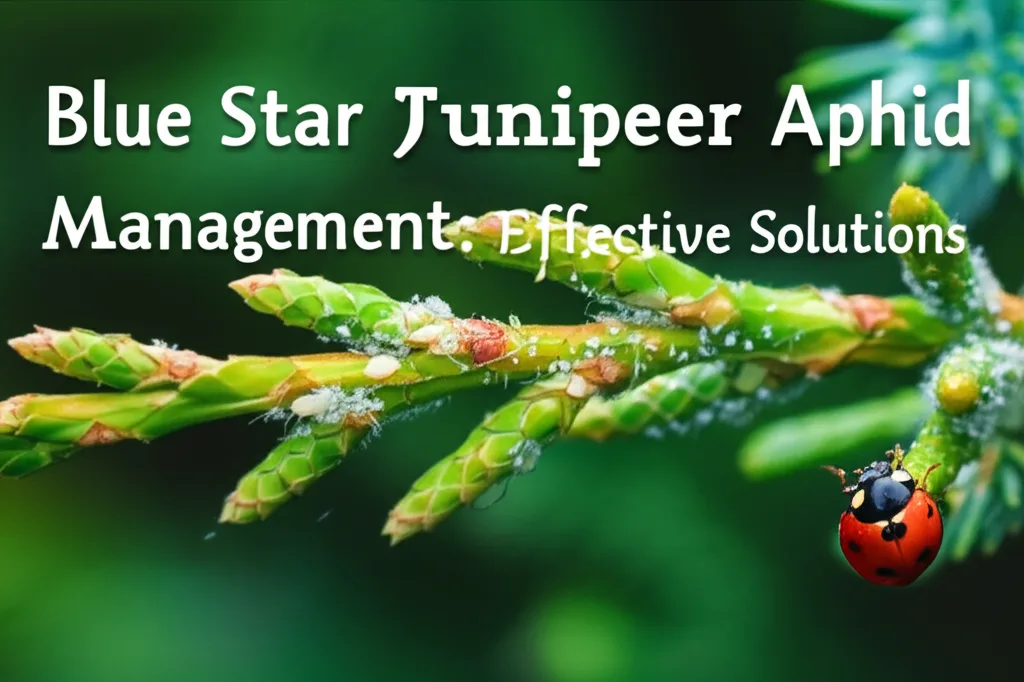 Generate an eye-catching, high-quality featured image prompt for a blog post about: Blue Star Junipe