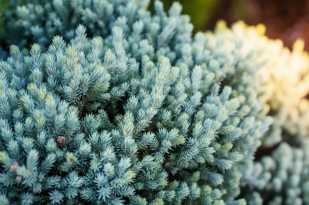 Generate an eye-catching, high-quality featured image prompt for a blog post about: Blue Star Junipe