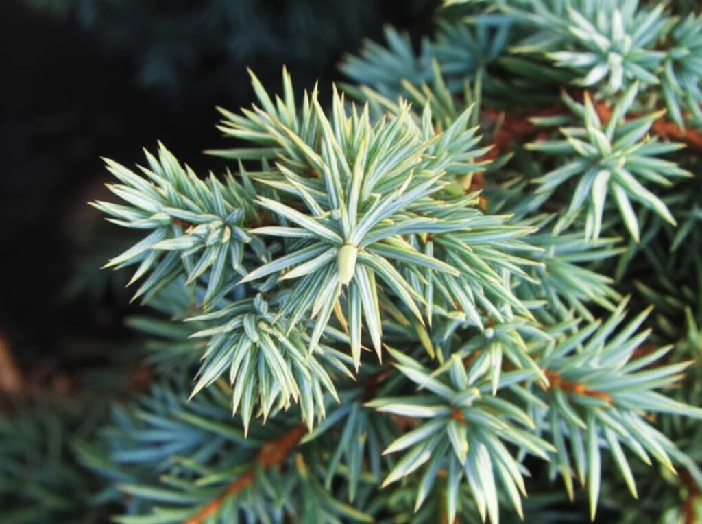Generate an eye-catching, high-quality featured image prompt for a blog post about: Blue Star Junipe