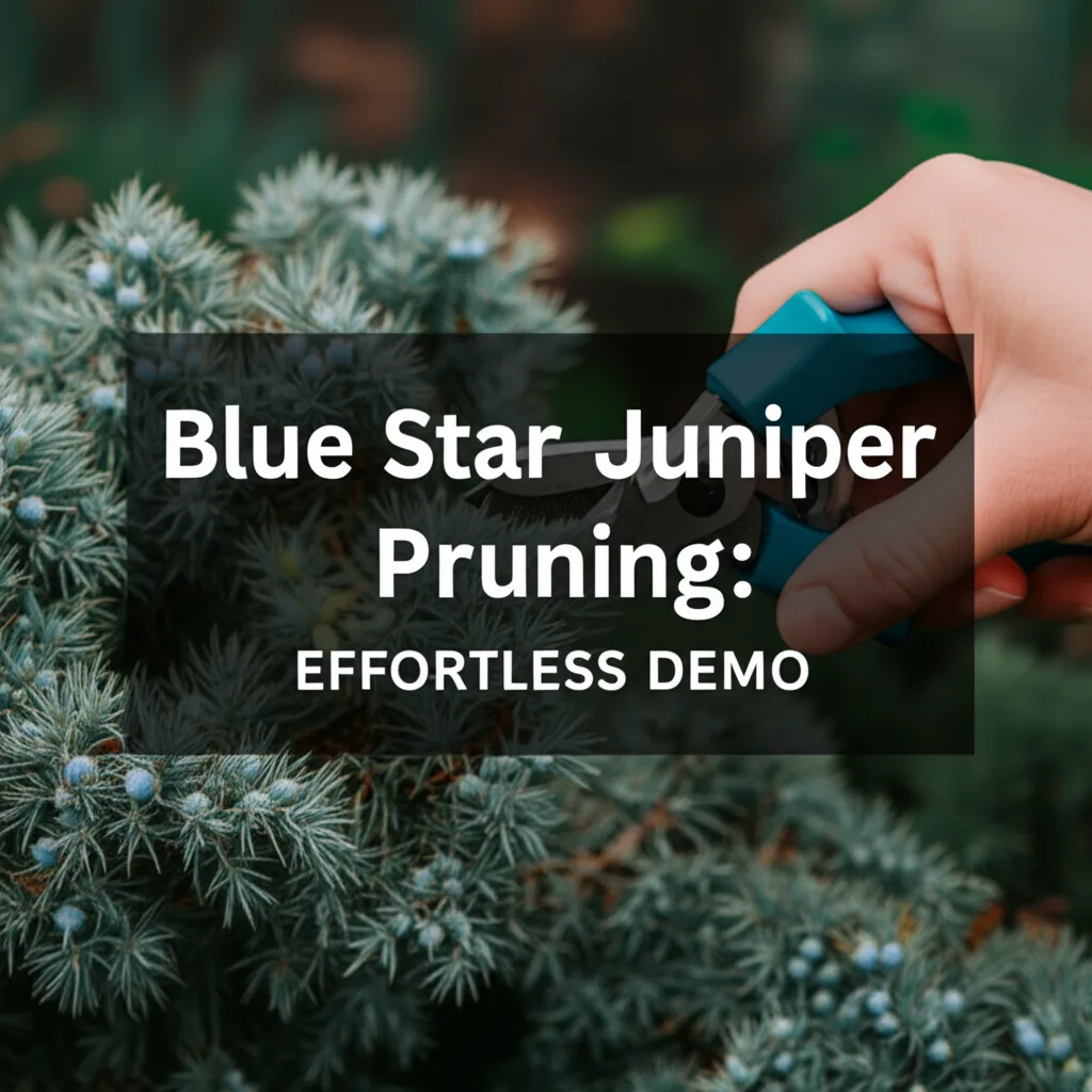 Generate an eye-catching, high-quality featured image prompt for a blog post about: Blue Star Junipe