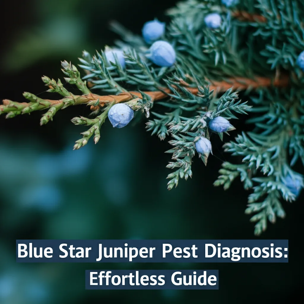 Generate an eye-catching, high-quality featured image prompt for a blog post about: Blue Star Junipe