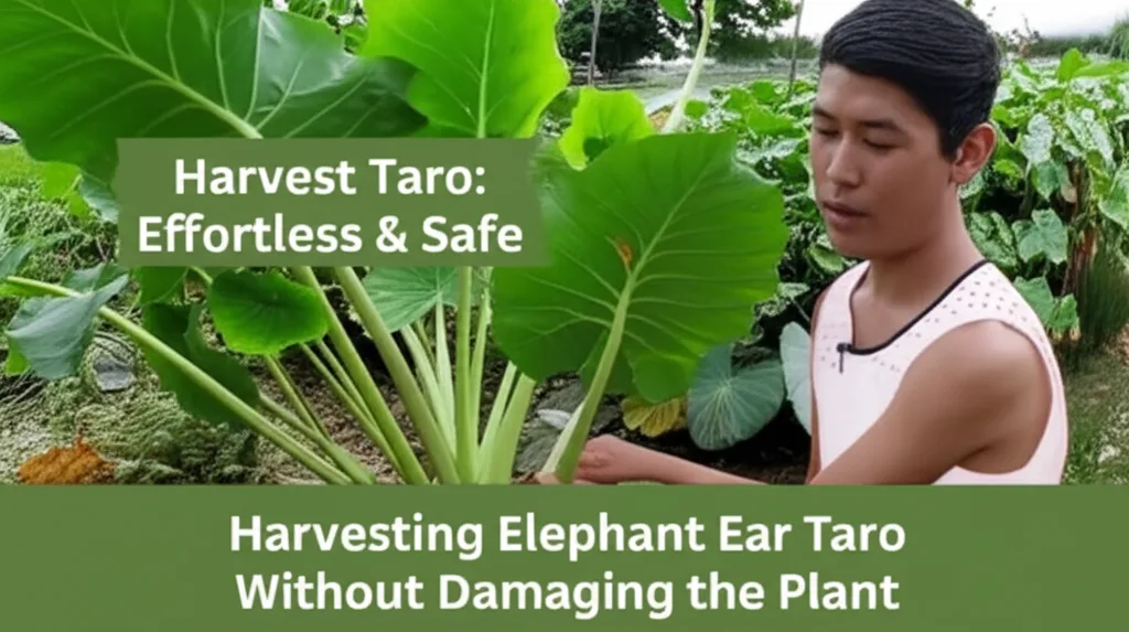 Harvest Taro: Effortless & Safe. Harvesting Elephant Ear Taro Without Damaging the Plant.