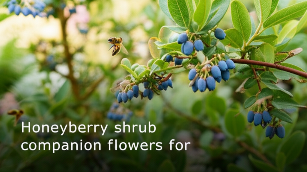 Honeyberry shrub companion flowers for bees