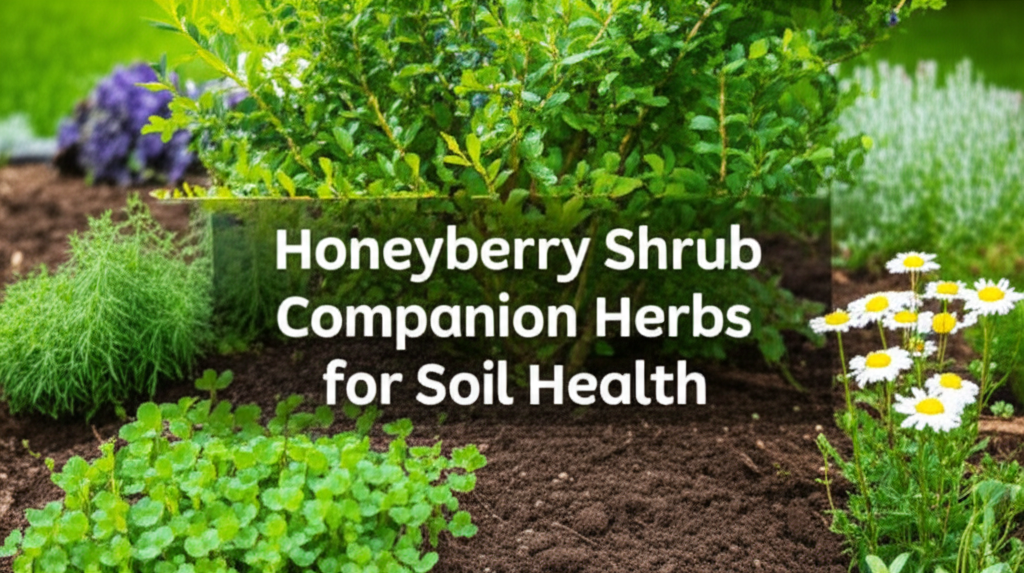 Honeyberry shrub companion herbs for soil health