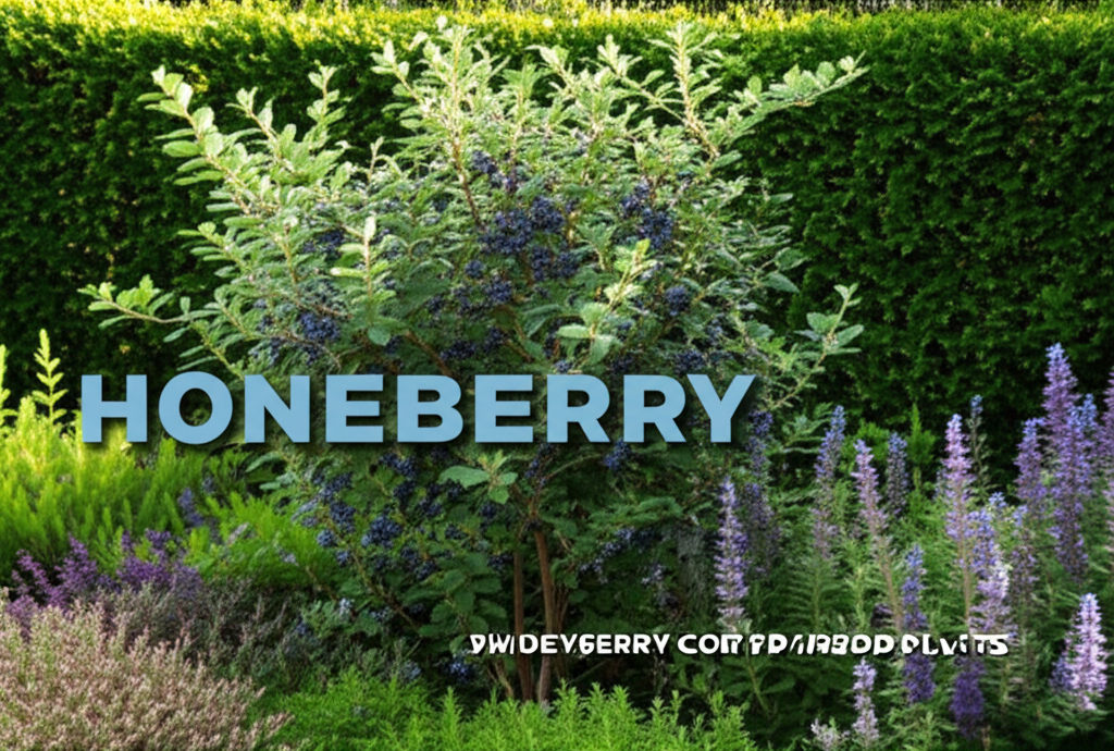 Honeyberry shrub companion plants for hedges section visual