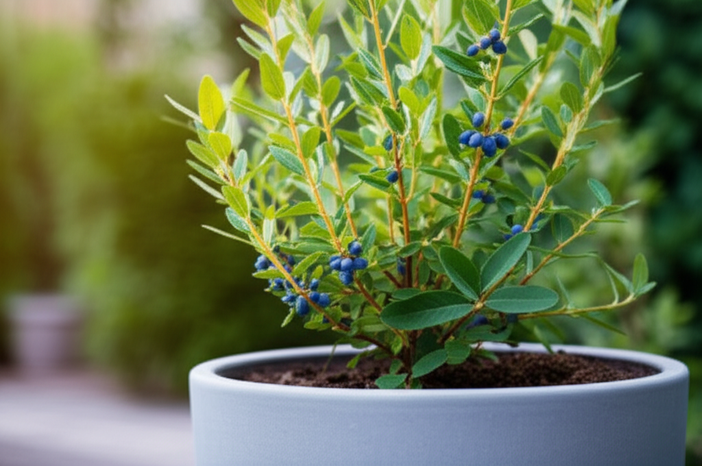 Honeyberry shrub container planting tips section visual