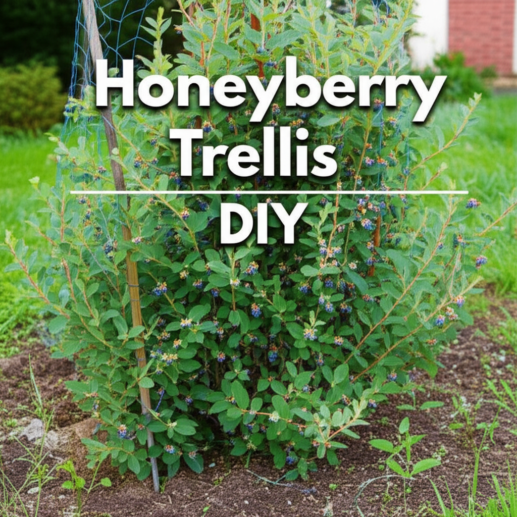Honeyberry shrub DIY vertical trellis ideas