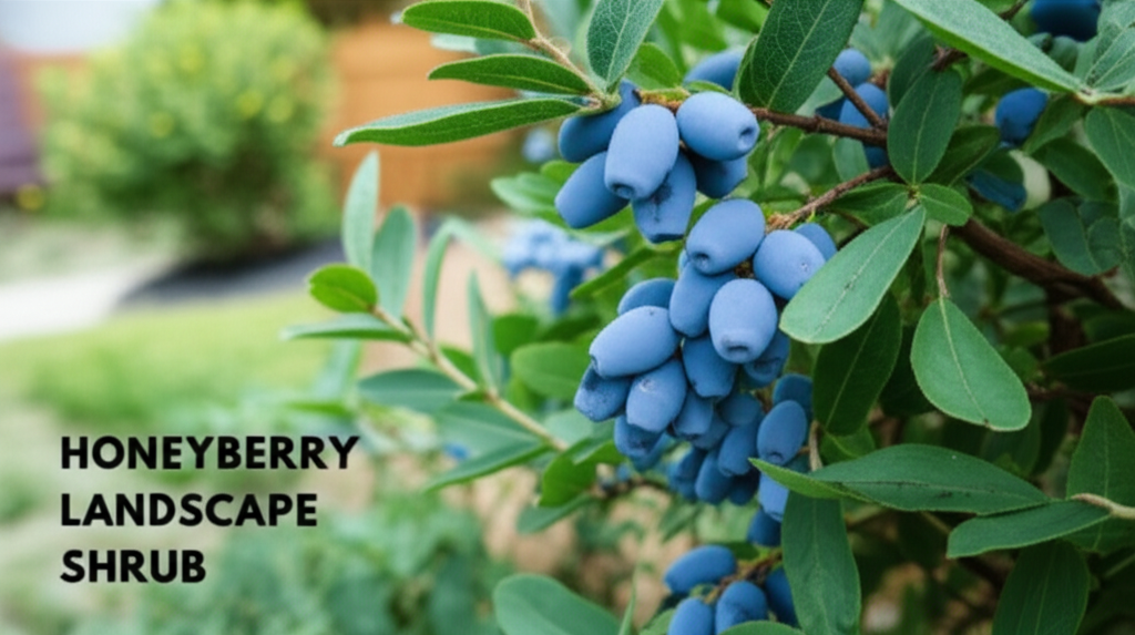 Honeyberry shrub for backyard landscaping