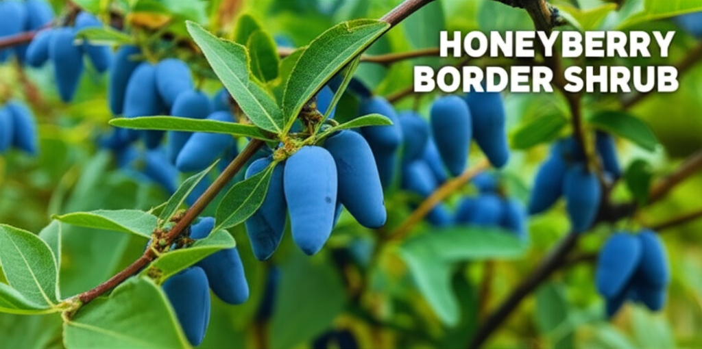 Honeyberry shrub for edible garden borders
