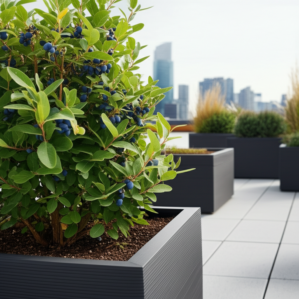 Honeyberry shrub for roof gardens