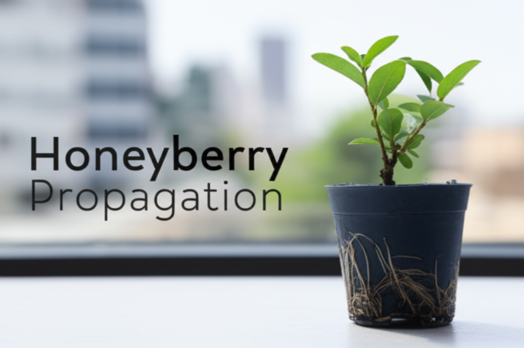 Honeyberry shrub propagation in small container and urban spaces section visual