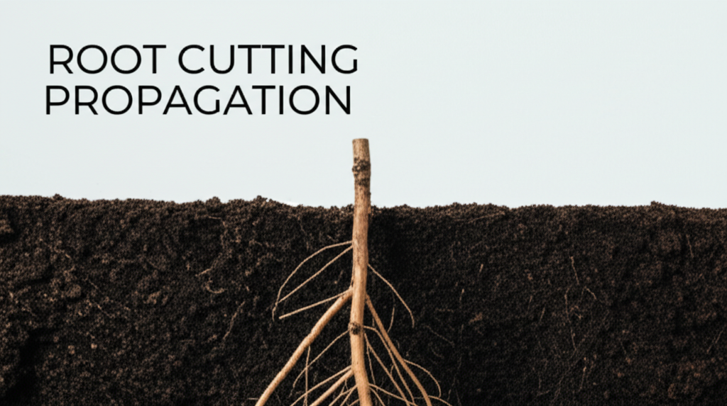 Honeyberry shrub propagation using root cuttings section visual