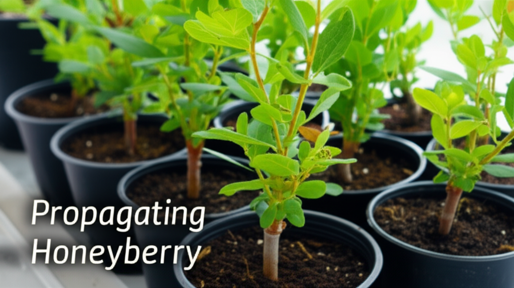 Honeyberry shrub propagation using softwood cuttings
