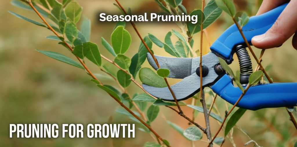 Honeyberry shrub pruning for seasonal growth