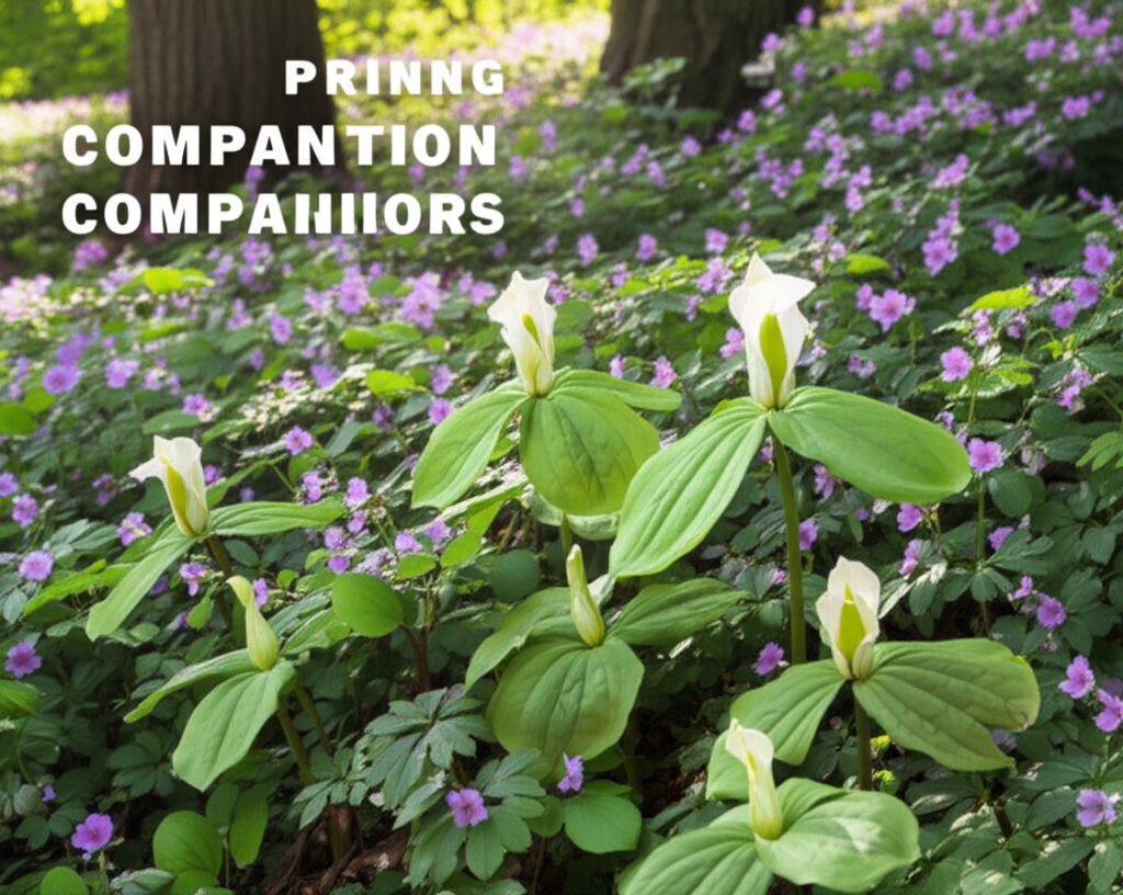 Jack-in-the-Pulpit companion planting with early spring ephemerals section visual