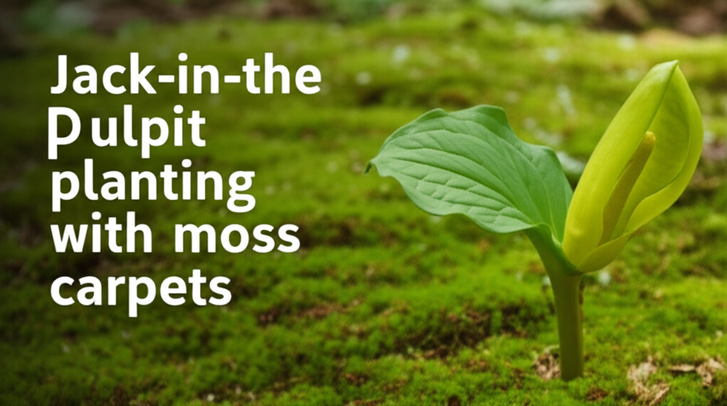 Jack-in-the-Pulpit companion planting with moss carpets section visual