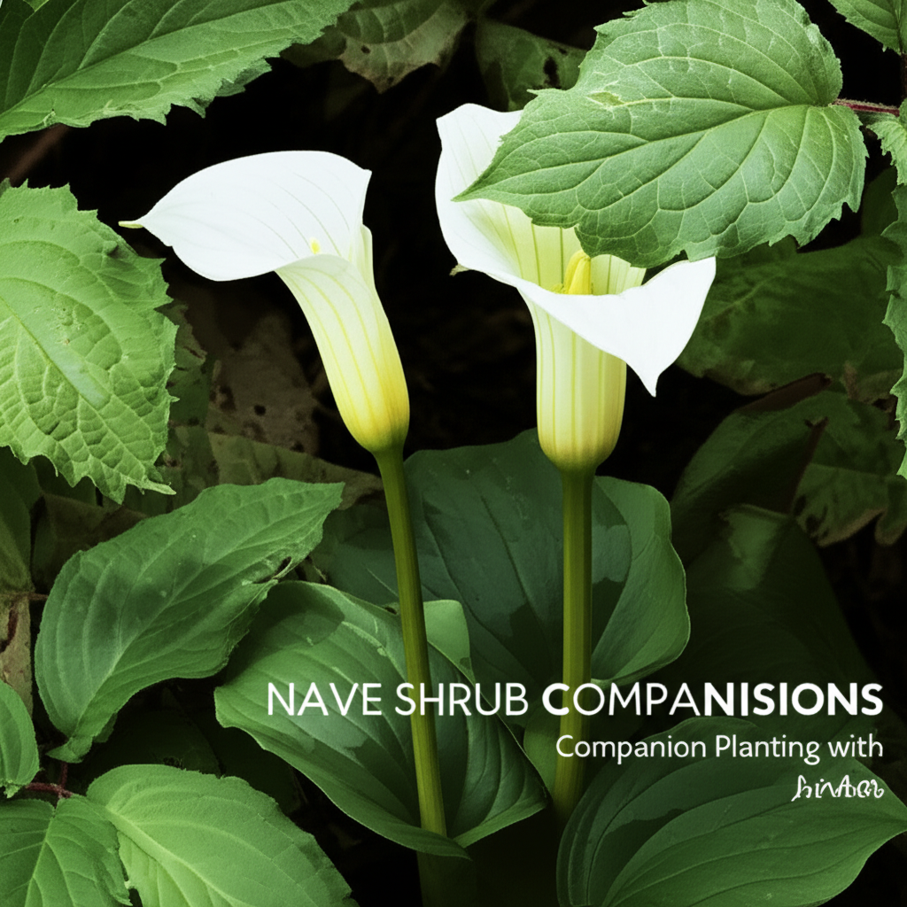 Jack-in-the-Pulpit companion planting with native shrubs