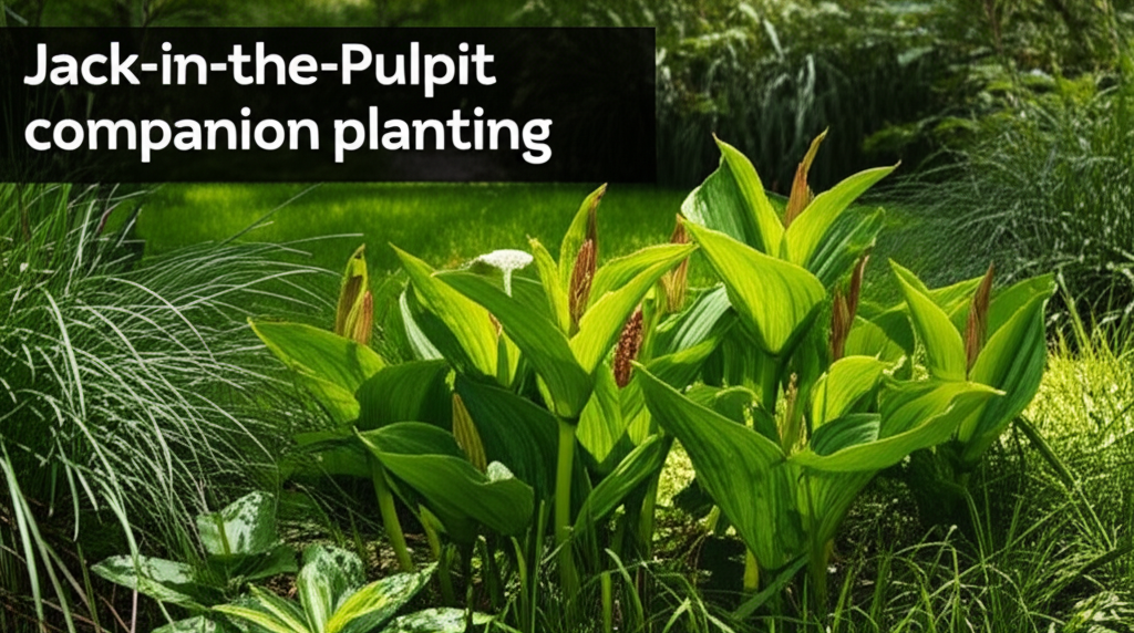 Jack-in-the-Pulpit companion planting with shade-tolerant grasses